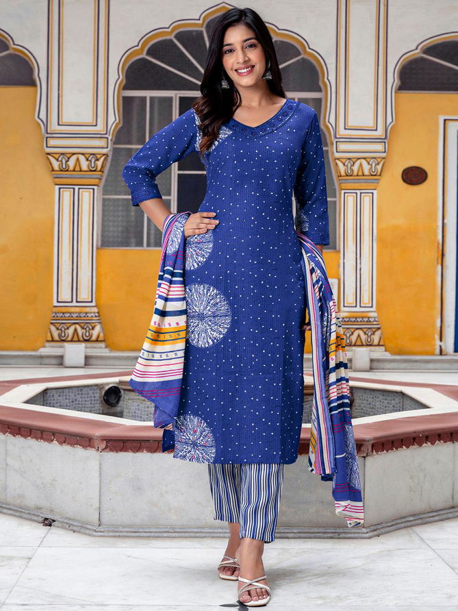 Omega Cotton Printed Kurti With Bottom Dupatta Wholesale Shop In Surat
